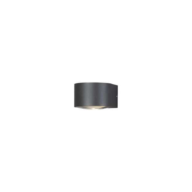 Konstsmide Gela Down - buiten wandlamp - 11 x 15,5 x 6,5 cm - 6W LED incl. - IP54 - antraciet