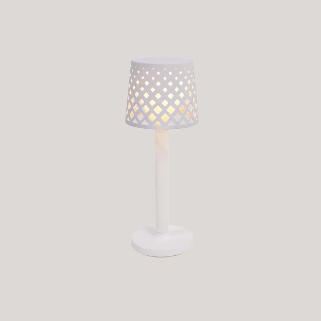 New Garden Gretita - buiten tafellamp op batterijen - Ø11,7 x 31 cm - 1W LED incl. - IP44 - wit