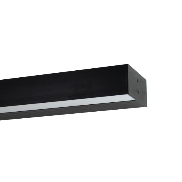 Lichtkoning Wall Line - wandlamp - 3,3 x 7 cm profiel - 19,2W LED per meter - zwart - IP20