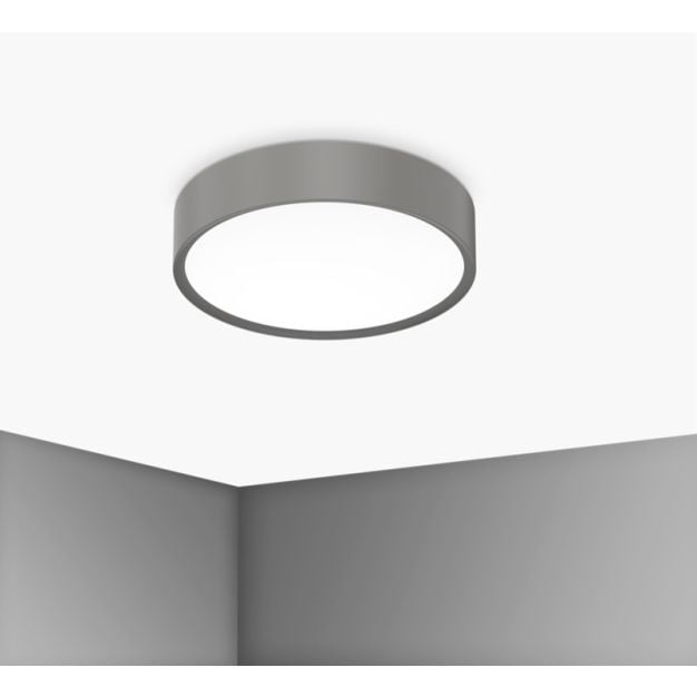 Century Italia Blanca Luxe - plafondlamp - Ø 30 x 7 cm - 17W LED incl. - grijs