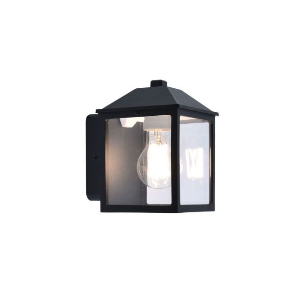 Lutec Spire - buiten wandlamp - 14,3 x 17,5 x 12,3 cm - IP44 - zwart