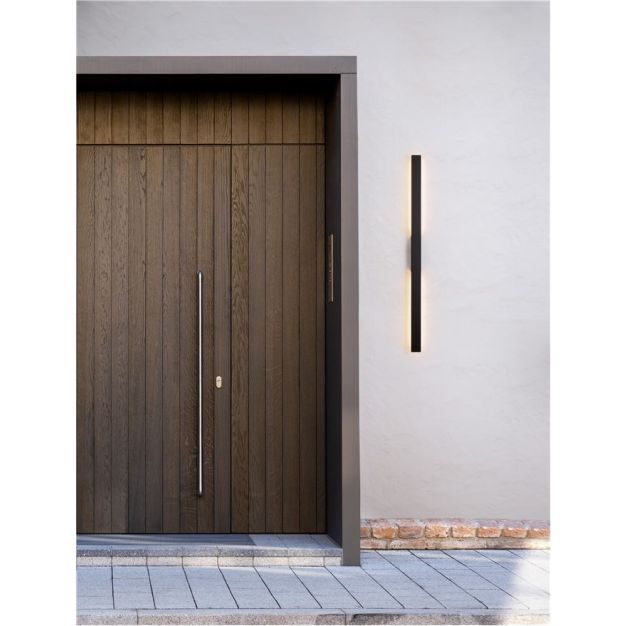 Nova Luce Aneth - buiten wandverlichting - 5,2 x 4,9 x 104 cm - 20W LED incl. - IP65 - zwart