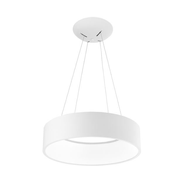 Nova Luce Rando - hanglamp - Ø 45 x 120 cm - 32W dimbare LED incl. - wit