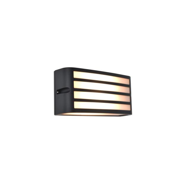 Lutec Zebra - buiten wandlamp - 22 x 11 x 9 cm - IP44 - donker grijs