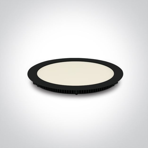 ONE Light Round Recessed Panels - inbouw plafondverlichting - Ø 295 mm, Ø 285 mm inbouwmaat - 30W LED incl. - zwart