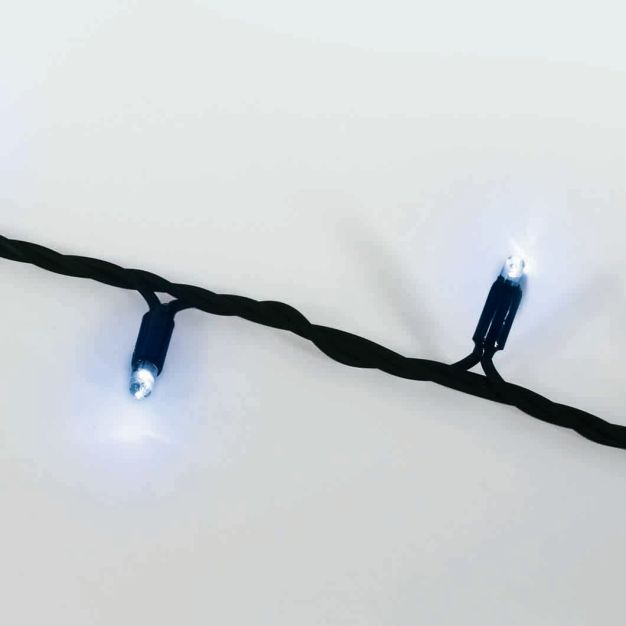 ONE Light Decorative Light Stars - feestelijke verlichting - 1000 cm - 100 stuks - IP54 - zwart - blauwe lichtkleur