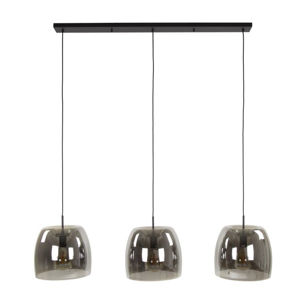Vico Drift Glass - hanglamp - 145 x 35 x 150 cm - gerookt glas