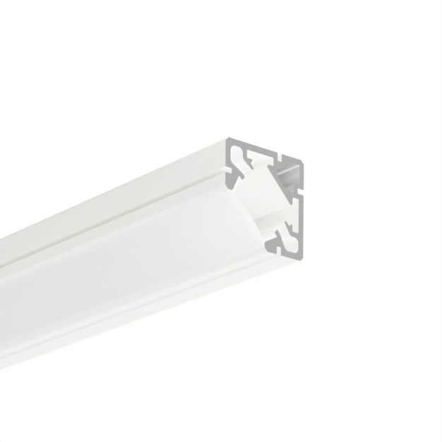 Klus 45-plus - hoek ledprofiel - 1,9 x 1,9 cm - wit