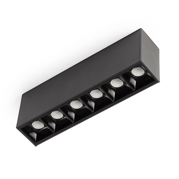 Faro Neso Point-6 - armatuur voor magnetische rail - 16,4 x 1,3 x 2,2 cm - 8W LED incl. - 34° lichtbundel - zwart