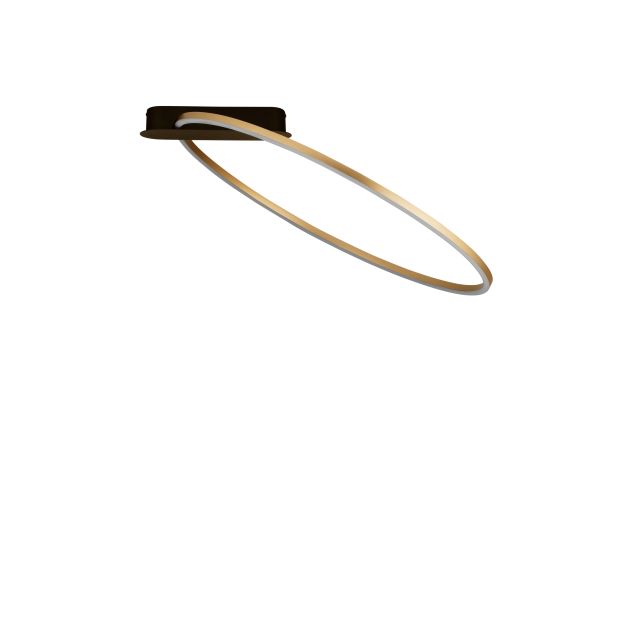 Nova Luce Kiklos - plafondlamp - Ø 64 x 30 cm - 30W dimbare LED incl. - messing goud