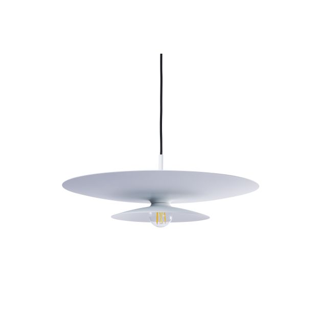 Artdelight Linares - hanglamp - Ø 50 x 16,5 cm - wit