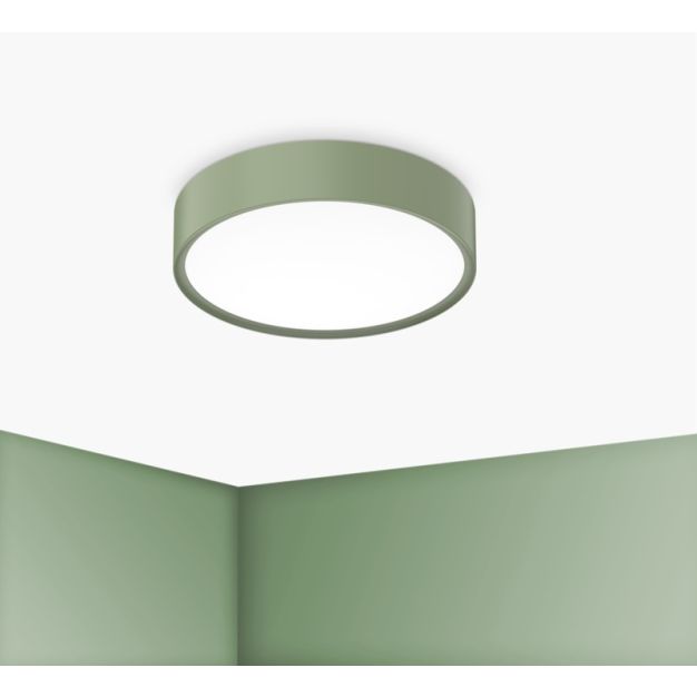 Century Italia Blanca Luxe - plafondlamp - Ø 30 x 7 cm - 17W LED incl. - groen