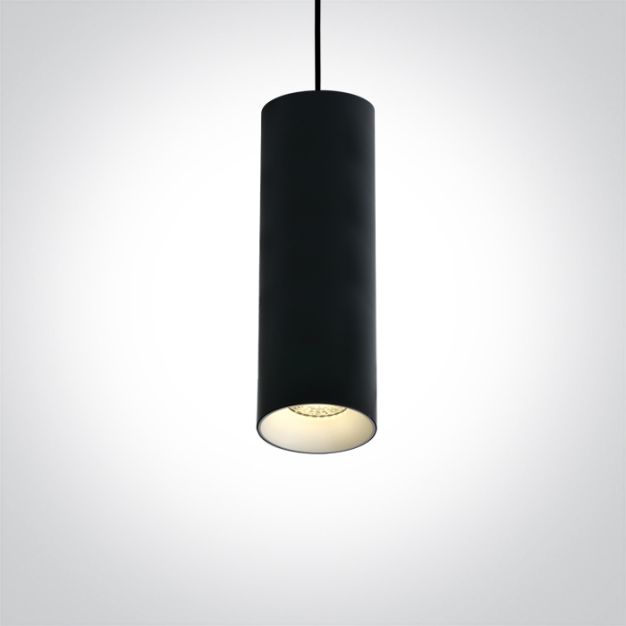ONE Light Cylinder - hanglamp - Ø 7,5 x 224 cm - zwart