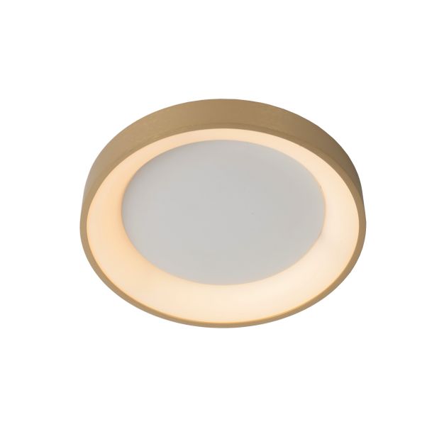 Lucide Vidal - plafondverlichting - Ø 28 x 6 cm - 21W LED incl. - mat goud/messing