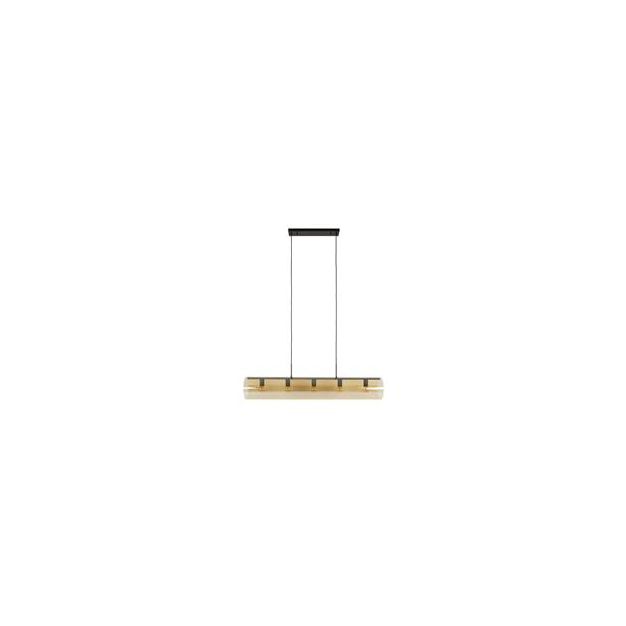 Vico Tube Amber Glass - hanglamp - 120 x 20 x 150 cm - zwart