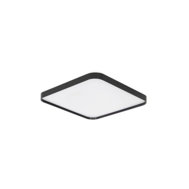 Nova Luce Athos - plafondlamp - 48 x 48 x 6 cm - 30W LED incl. - zandzwart