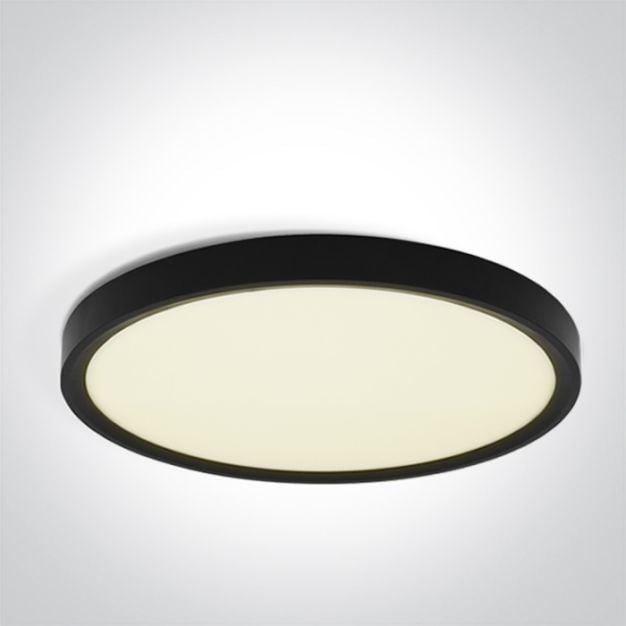 ONE Light Plafo - plafondverlichting - Ø 60 x 2,7 cm - 50W LED incl. - zwart
