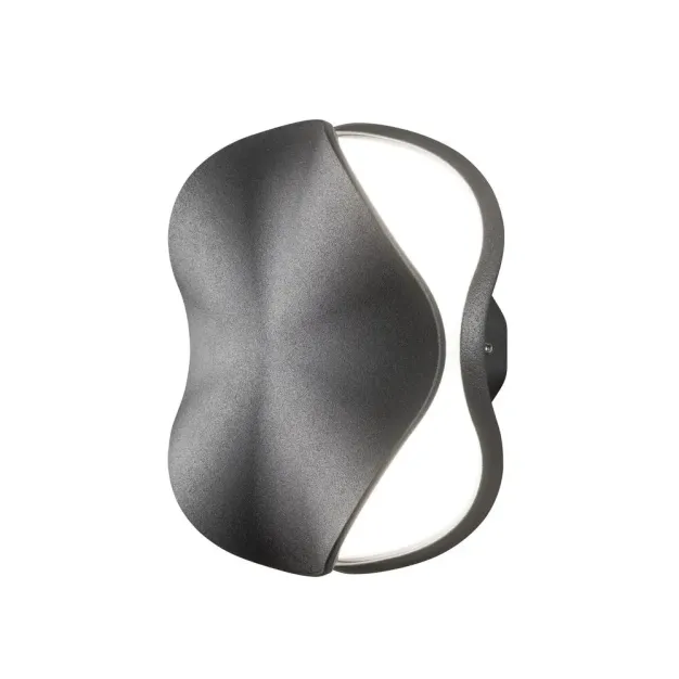 Konstsmide Matera - buiten wandlamp - 17,5 x 7 x 17,5 cm - 4W LED incl. - IP54 - antraciet