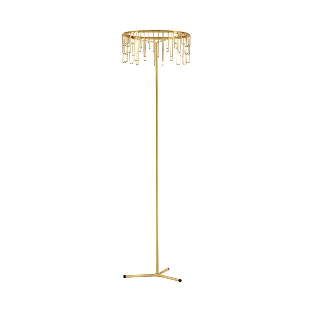 Nova Luce Stellar - vloerlamp - Ø 40 x 140 cm - 17W dimbare LED incl. - goud