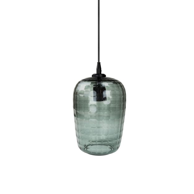 Vico Hexagon - hanglamp - Ø 17 x 120 cm - fumé