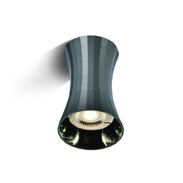 ONE Light Decorative Cylinders I Aluminium - opbouwspot - Ø 7 x 11,5 cm - donker chroom