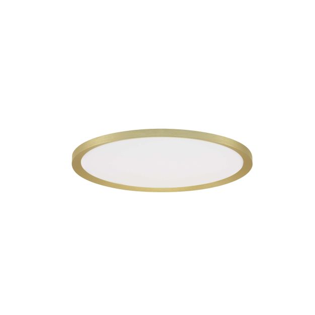 Nova Luce Aoton - plafondlamp - Ø 40 x 5 cm - 35W dimbare LED incl. - geborsteld goud