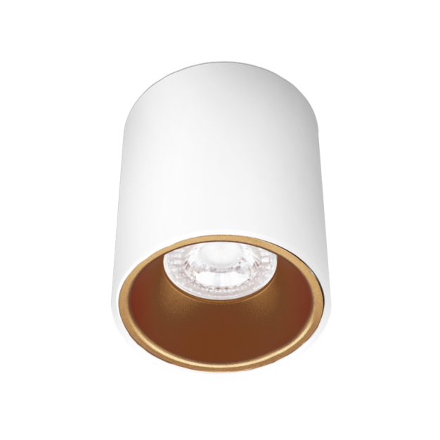 Century Italia Essenza Rondo - opbouwspot 1L - Ø 8 x 9,8 cm - goud en wit
