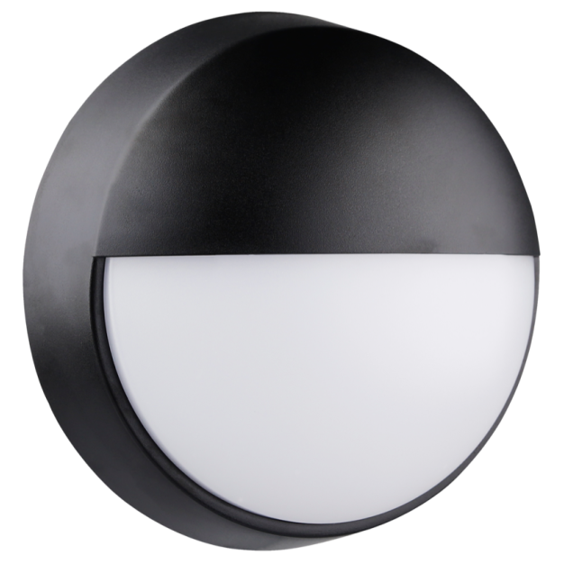 Century Italia Oasi CCT - wand/plafondlamp - Ø 21,5 x 8 cm - 14W LED incl. - IP65 - zwart