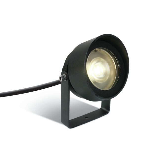 ONE Light Garden Round Spots - grondspot op piek - Ø 10,3 x 12 cm - 11W LED incl. - IP65 - antraciet