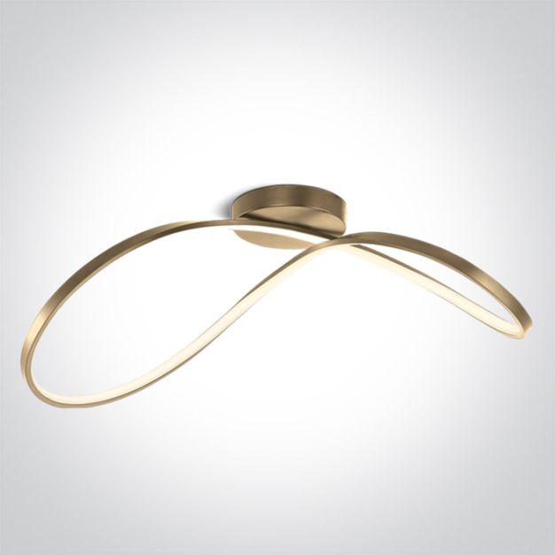 ONE Light Decorative - plafondverlichting - 70 x 32 x 27 cm - 40W dimbare LED incl. - champagne