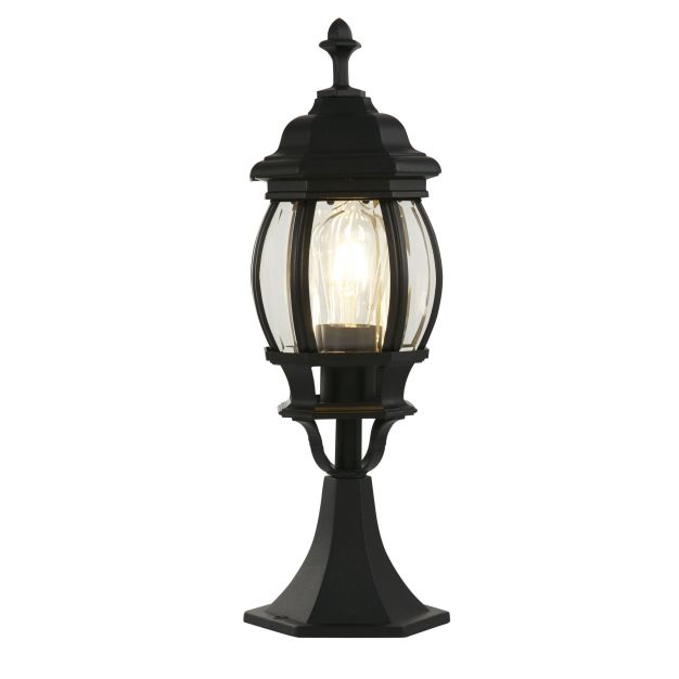 Searchlight Bel Aire - sokkellamp - Ø 17 x 50 cm - IP23 - zwart