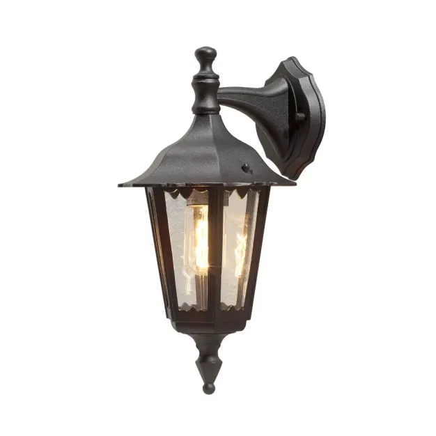 Konstsmide Firenze Down - buiten wandlamp -  22 x 24 x 39 cm - IP43 - mat zwart