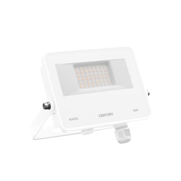 Century Italia Porteo CCT - verstraler - 16,2 x 3,6 x 14,4 cm - 20W LED incl. - instelbare lichtkleur - IP65 - wit