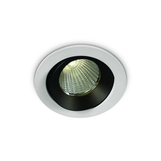ONE Light COB Dark Light Range - inbouwspot - Ø 85 mm, Ø 72 mm inbouwmaat - 12W dimbare LED incl. - IP65 - wit