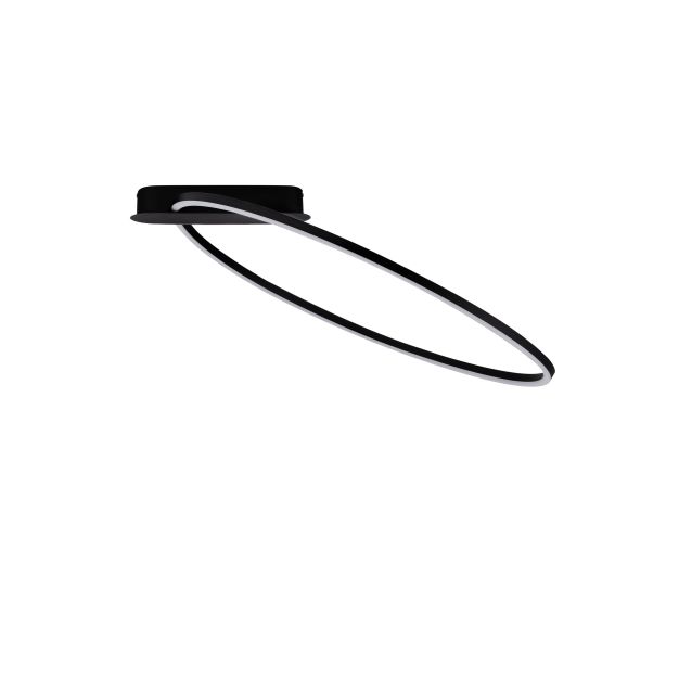 Nova Luce Kiklos - plafondlamp - Ø 64 x 30 cm - 30W dimbare LED incl. - zandzwart