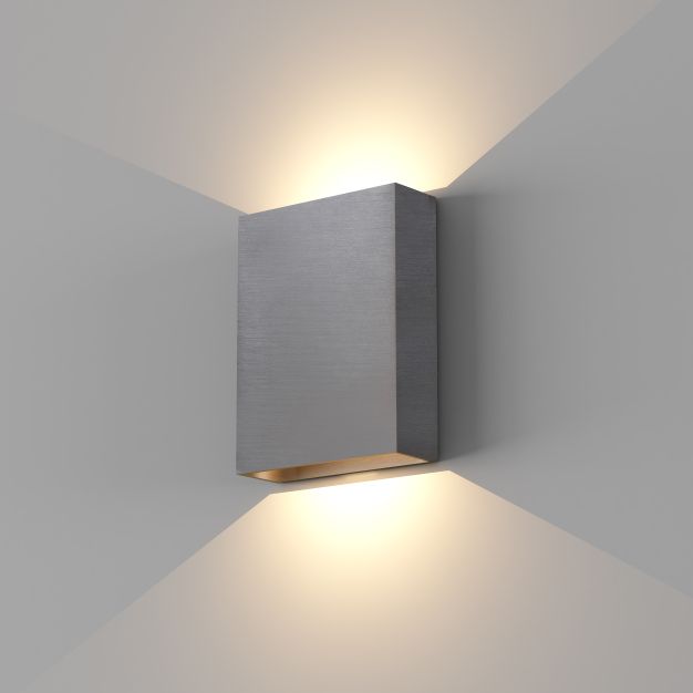 Artdelight Memphis - wandlamp - 4 x 12 x 16 cm - 2 x 6W dimbare LED incl. - IP65 - gun metal