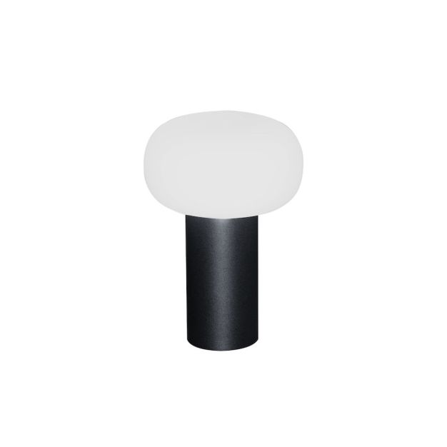 Konstsmide Antibes - tafellamp - Ø 13 x 19 cm - 2,5W dimbare LED + RGB incl. - oplaadbaar - IP54 - zwart