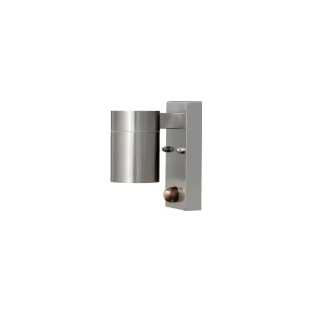 Konstsmide Modena Single - buiten wandlamp met sensor - 6,5 x 11 x 14 cm - IP44 - roestvrij staal