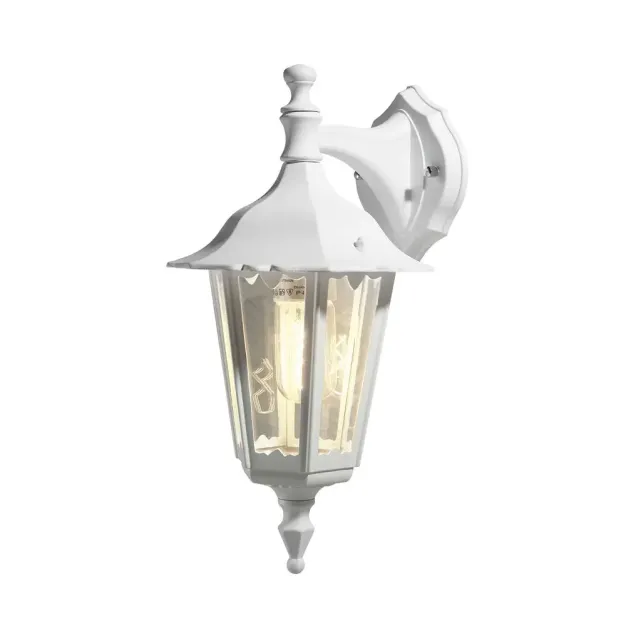 Konstsmide Firenze Down - buiten wandlamp -  22 x 24 x 39 cm - IP43 - mat wit