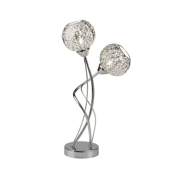 Searchlight Souk - tafellamp - 24 x 12,7 x 45 cm - chroom