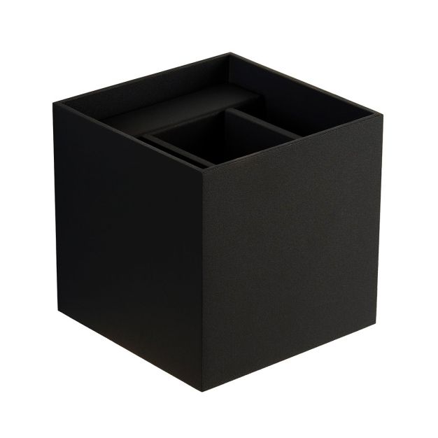 Lichtkoning Cubeone - wandverlichting met 2 regelbare lichtbundels - 9,7 x 9,7 x 9,7 cm - zwart