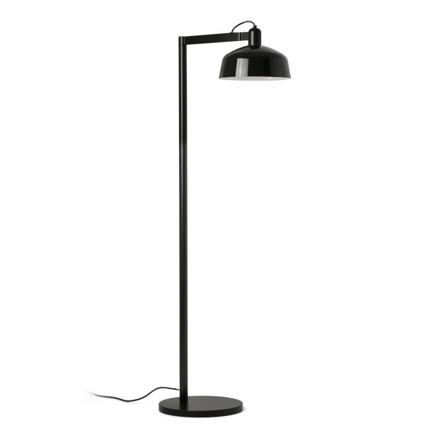 Faro Tatawin - vloerlamp - 30 x 47,4 x 148 cm - satijnzwart en glanszwart