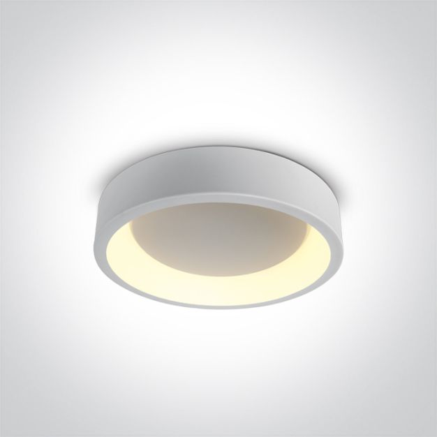 ONE Light LED Decorative Plafo Round - plafondverlichting - Ø 45,5 x 13,2 cm - 32W LED incl. - wit - instelbare lichtkleur