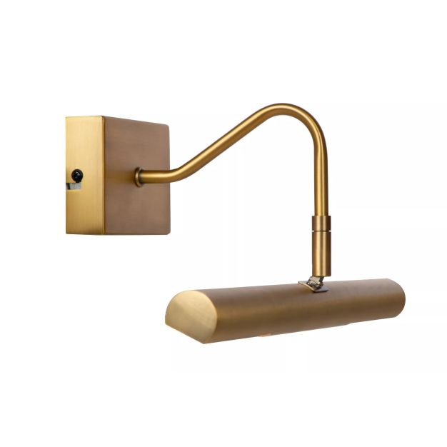 Lucide Vinz - wandverlichting - 36 x 19,3 x 15,7 cm - mat goud
