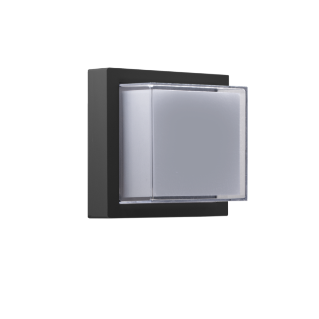 Century Italia Pura - wand/plafondlamp - 16 x 16 x 10 cm - 10W LED incl. - IP65 - antraciet
