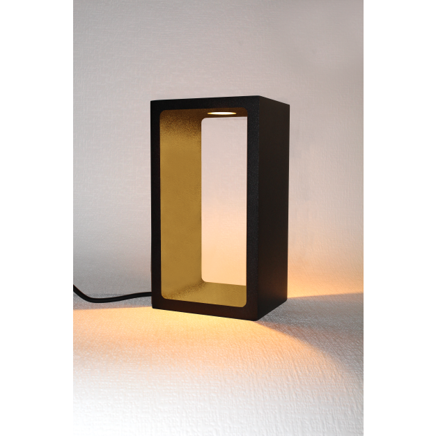 Artdelight Corridor - tafellamp - 18,2 x 10 x 8 cm - 3 stappen dimmer - 6W LED incl. - IP40 - zwart