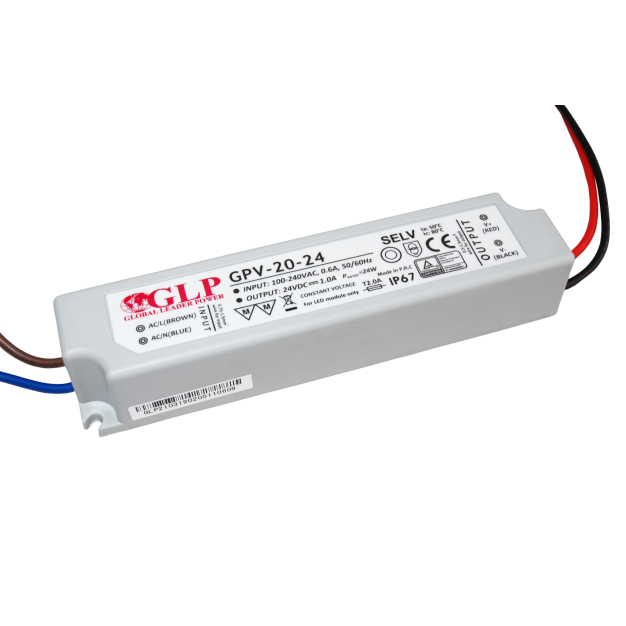GLP LED driver - 24Vdc/230V - IP67 - 24W - niet-dimbaar