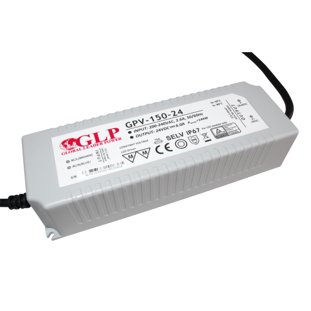 GLP LED driver - 24Vdc/230V - IP67 - 150W - niet-dimbaar