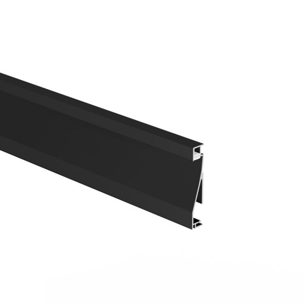 Klus Olis - aluminium plint profiel - 1,4 x 8 cm - zwart