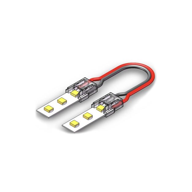 Lichtkoning - dubbele connector met 15cm kabel - voor enkelkleurige 8mm SMD LED strip